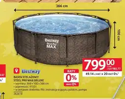 Selgros Basen stelażowy Bestway Steel Pro Max Deluxe oferta