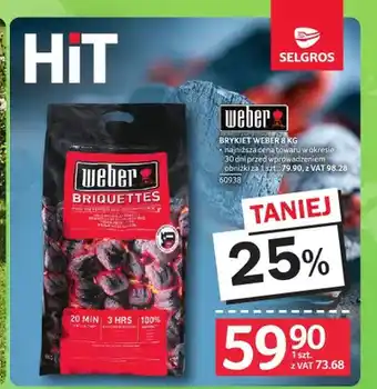 Selgros Brykiet Weber oferta