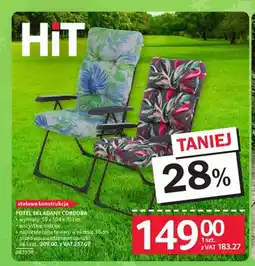 Selgros Fotel składany Cordoba oferta
