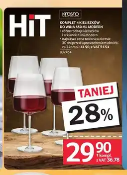 Selgros Komplet kieliszków do wina Krosno Modern oferta