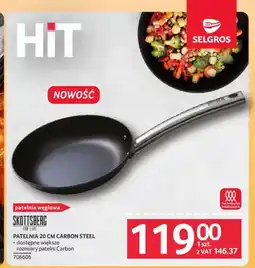 Selgros Patelnia Skottsberg Carbon Steel 20 cm oferta