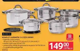 Selgros Komplet garnków Ambition Berry 13 części oferta