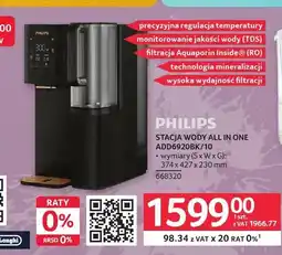 Selgros Stacja wody Philips All in One ADD6920BK/10 oferta