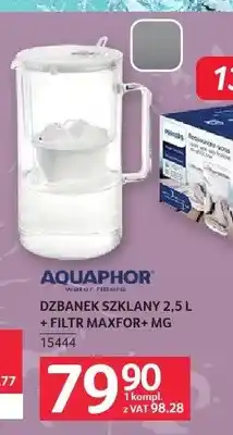 Selgros Dzbanek szklany Aquaphor 2,5 l + filtr Maxfor+ MG oferta