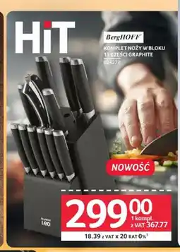 Selgros Komplet noży w bloku BergHOFF Graphite oferta