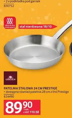 Selgros Patelnia stalowa Gerlach Prestige 24 cm oferta