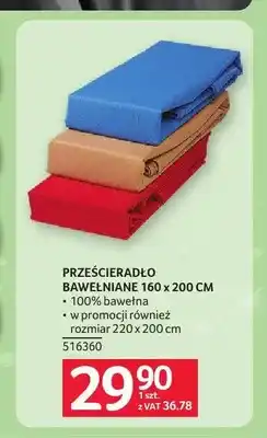 Selgros Prześcieradło bawełniane 160x200 cm oferta