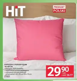 Selgros Poduszka z pierzem gęsim 70x80 cm oferta
