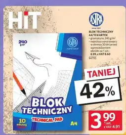 Selgros Blok techniczny Astra A4 10 kartek oferta