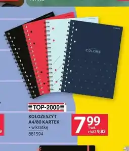 Selgros Kołozeszyt A4 Top-2000 80 kartek oferta