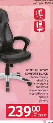 Selgros Fotel biurowy Komfort Black oferta