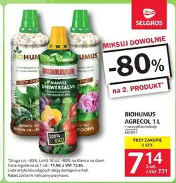 Selgros Nawóz Biohumus Agrecol oferta
