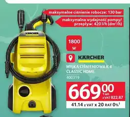 Selgros Myjka ciśnieniowa Kärcher K 4 Classic Home oferta
