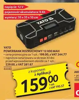 Selgros Powerbank rozruchowy Yato 12 000mAh oferta