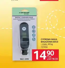 Selgros Cyfrowa waga bagażowa Dunlop Edco oferta