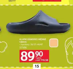 Selgros Klapki damskie i męskie Crocs oferta