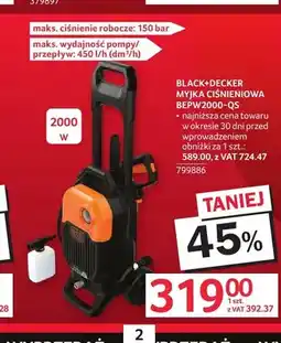 Selgros Myjka ciśnieniowa Black+Decker BEPW2000-QS oferta