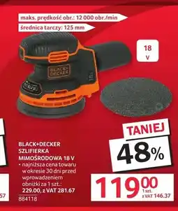 Selgros Szlifierka mimośrodowa Black+Decker oferta