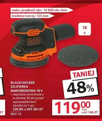 Selgros Szlifierka mimośrodowa Black+Decker oferta