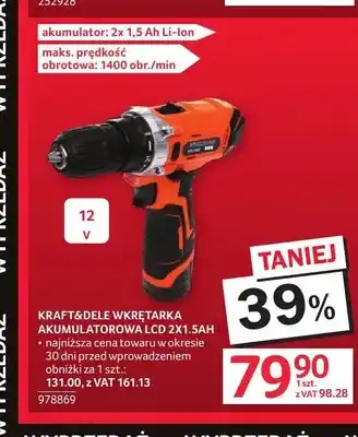 Selgros Wkrętarka akumulatorowa Kraft&Dele oferta