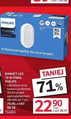 Selgros Kinkiet LED Philips owal oferta