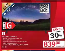 Selgros Telewizor LED 43 LG 43UR78 oferta