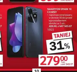 Selgros Smartfon Tecno Spark 10 czarny oferta