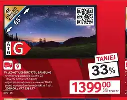 Selgros Telewizor LED 65 Samsung UE65DU7172U oferta