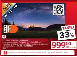 Selgros Telewizor LED 43 Philips 43PUS8079/12 oferta