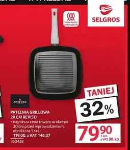 Selgros Patelnia grillowa Zwieger Reviso 28 cm oferta