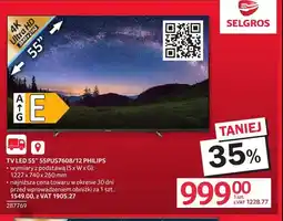 Selgros Telewizor LED 55 Philips 55PUS7608/12 oferta