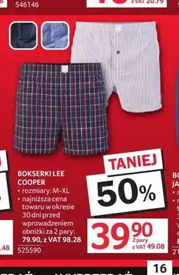 Selgros Bokserki męskie Lee Cooper 2-pak oferta