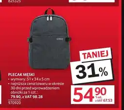 Selgros Plecak męski Vivess 51x34x5 cm oferta
