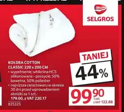 Selgros Kołdra Cotton Classic 220x200 cm oferta