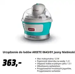 Media Markt Urządzenie do lodów Ariete Jasny Niebieski oferta