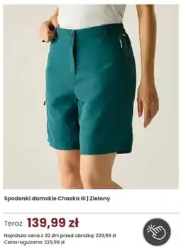 Regatta Spodenki damskie Regatta Great Outdoors Chaska III Zielony oferta
