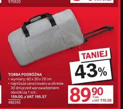 Selgros Torba podróżna 60x30x29 cm oferta
