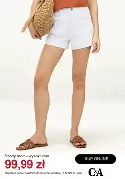 C&A Szorty damskie mom - wysoki stan C&A oferta