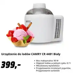 Media Markt Urządzenie do lodów Camry oferta