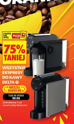 Biedronka Wszystkie ekspresy do kawy DELTA Q oferta