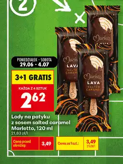 Biedronka Lody na patyku z sosem salted caramel Marletto oferta