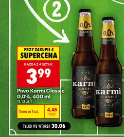 Biedronka Piwo Karmi Classic 400ml 0.0% oferta