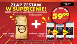 Biedronka Zestaw kawa ziarnista Lavazza Qualità Oro + czekolada Lindt Excellence oferta