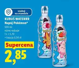 Lidl Napój Kubuś Waterrr Pokémon malinowy oferta