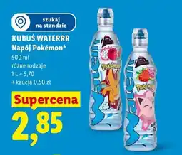 Lidl Napój Kubuś Waterrr Pokémon smoczy owoc malina oferta