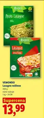 Lidl Lasagne roślinne Vemondo Pesto Tofu oferta