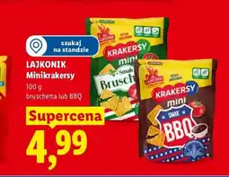 Lidl Krakersy Lajkonik Minikrakersy BBQ oferta