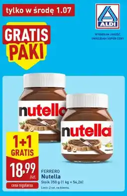 ALDI Krem do smarowania Nutella oferta