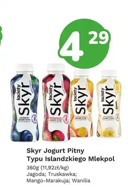 Limonka Skyr jogurt pitny typu islandzkiego truskawkowy Mlekpol oferta