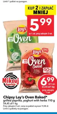 Lewiatan Chipsy Lay's Oven Baked grilled paprika oferta